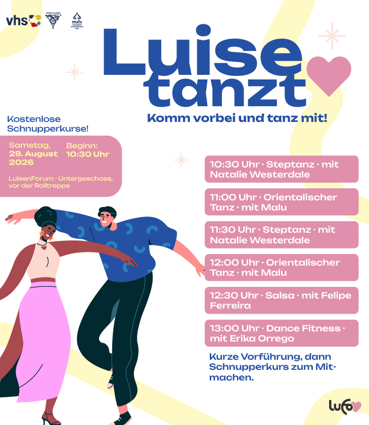 Luise tanzt – Kostenlose Schnupperkurse im LuisenForum Wiesbaden