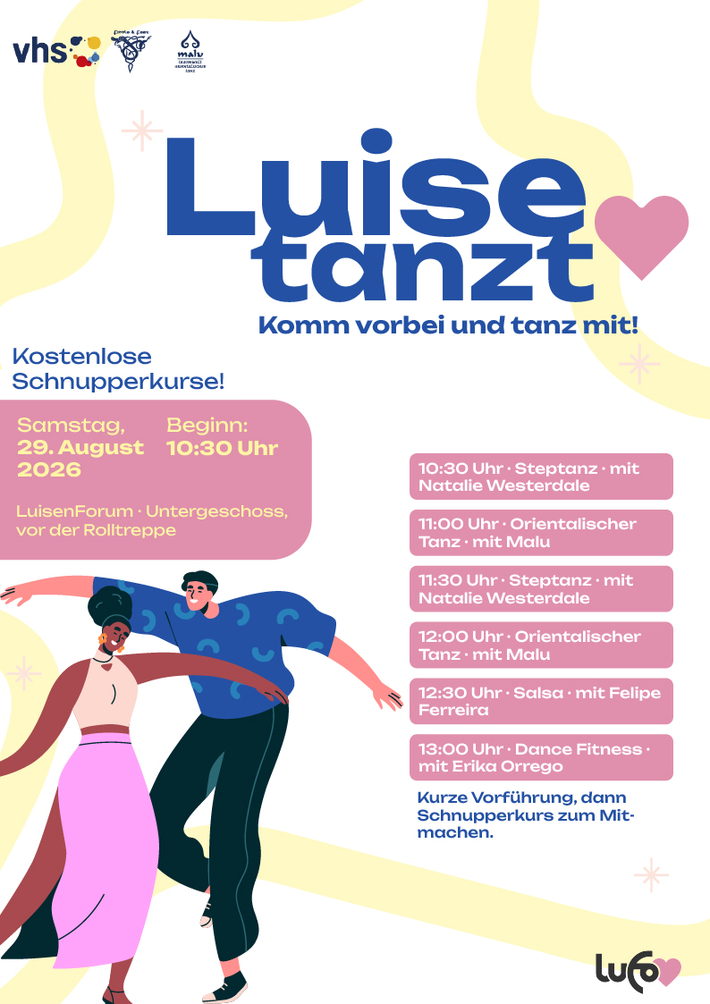 Luise tanzt – Kostenlose Schnupperkurse im LuisenForum Wiesbaden